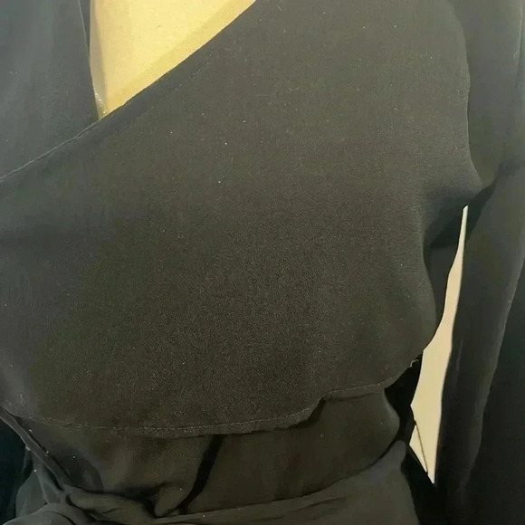 [XS]Ichi Black  Cardigan Dress with Belt Wrap Coat - Picture 8 of 9